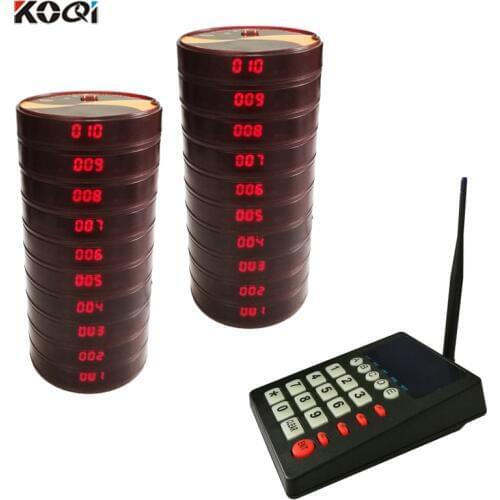Restaurant Pager Wireless Paging Queuing Calling System 1 Transmitter 999 Channel With 10 OR 20 Coaster Pagers Restaurant Cafe