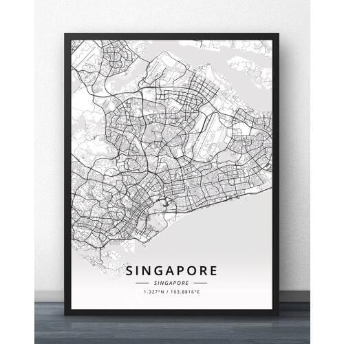 Singapore Map Poster