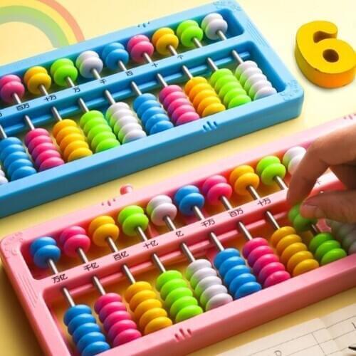 Portable Chinese 13 Digits Column Abacus Arithmetic Soroban Caculating School Math Learning Counting Tool Mathematics Beginners
