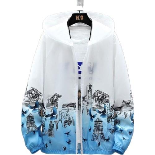 Sun Protection Clothing Casual，WindbreakerSummer Sun-Protective Clothing, Long-Sleeved Hoodie, Patchwork Color,Zipper Door Guard