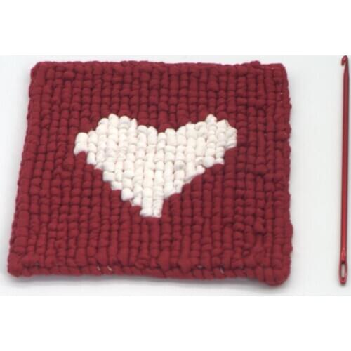 Blank Latch Hook Rug Knitting Kit Locker Hook Crochet Hook&Canvas Mesh FabricSet