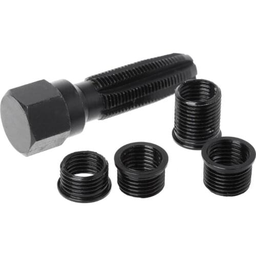 14mm Spark Plug Rethread Rethreader Repair Tap Tool Reamer Inserts Kit Professional