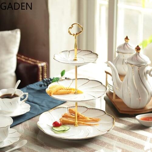 Nordic High-end Living Room Cake Stand Household Multi-three-layer Dessert Dessert Plate Creative Restaurant Display Plate