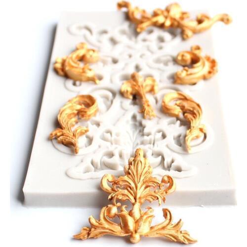 Vintage embossed silicone mold decoration tool chocolate mold cake, Gumpaste mold, Sugarcraft, kitchen utensils