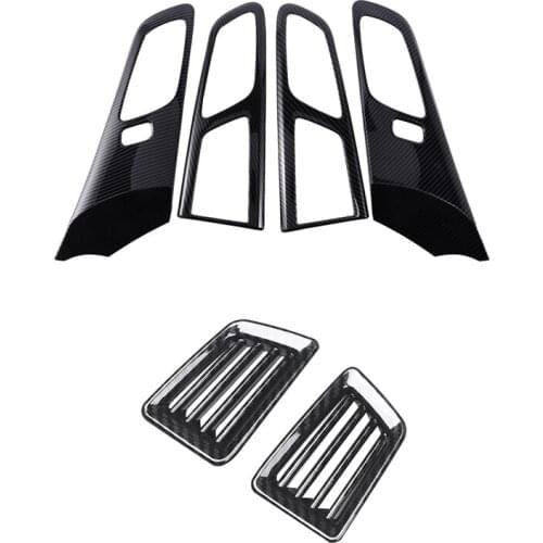 Inner Door Handle Panel Strip Frame for Ford Ranger / Everest 2015-2021 & Side Air Conditioning Dashboard Vent Cover
