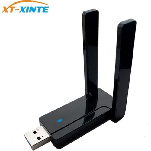 XT-XINTE USB3.0 Wifi Adapter AC1300Mbps Dual Band 2.4G/5.8G Wireless Wi-fi Network Card for Lag-free HD Video Streaming & Gaming