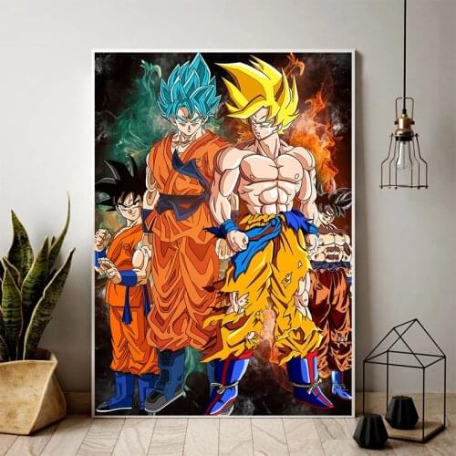 Japanese Anime Dragon Ball Z Print Poster Goku Wall Art HD Canvas Painting Picture Living Room Home Decoration Accessories