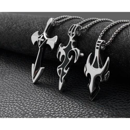 Stainless steel jewelry titanium steel men and women all-match pendant sword-shaped fashion accessories