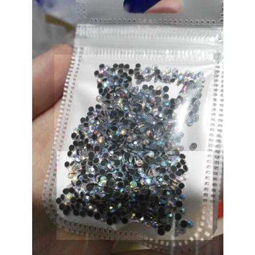 #Z0141 1000pcs/bag AB Clear Rhinestones 2mm size 3D Nail Strass Rhinestone For 3D Nail Art Decoration Flatback Strass Stone