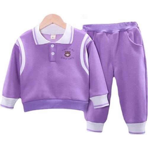 Spring Autumn Children Cartoon Clothes Baby Boys Girl Casual Costume Kids T-shirt Pants 2Pcs/Sets New Toddler Fashion Tracksuits