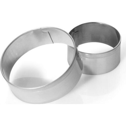 2pcs/lot S/Steel Roundl Cake Cookie Cutter Mold Pastry Baking Mould Cake Decorating Fondant Cutters Cookie Biscuit Molds KX 175