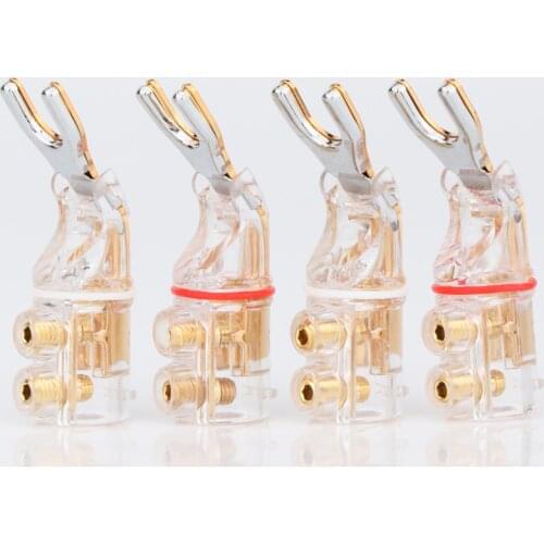 4pcs WBT-0681 Cu nextgen Y spade with pure copper 24k Gold plated