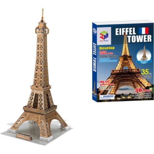 47cm 3D Puzzles Eiffel Tower Builing Mode Toys Brain Teaser Learning Educational Games Children Jigsaw Toys for Christmas Gift