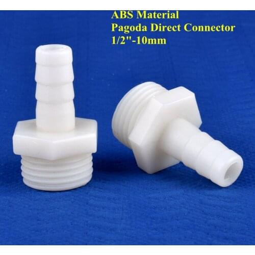 5~500pcs ABS 1/2" -10mm Pagoda Direct Connector Aquarium Tank Air Pump Hose Joint Drip Irrigation Garden Water Pipe Connectors