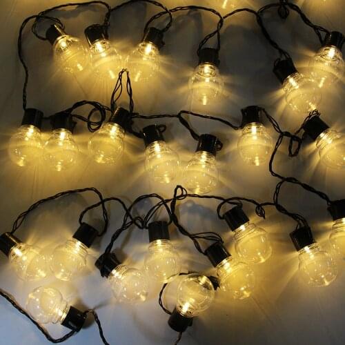 5M/10M LED Clear Globe String Fairy Light Outdoor Garland G50 Bulbs Garden Patio Wedding Party Christmas Tree Decoration Lamp