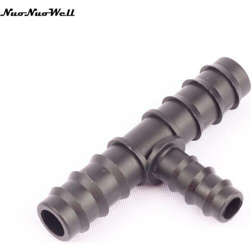5pcs NuoNuoWell 20 to 16mm Barb Tee Hose Reducing Connector 3 Way Splitte Micro Irrigation Garden Veg Plot Planter Drip System