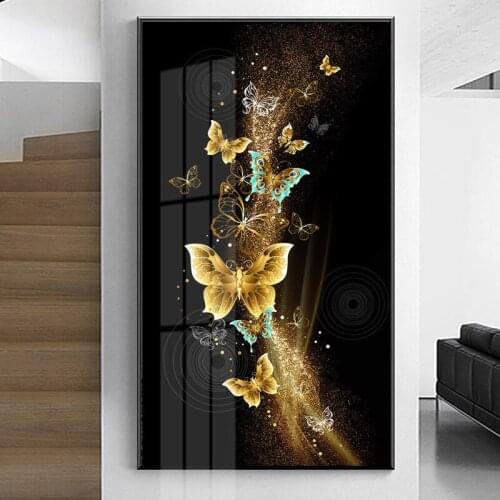 Abstract Minimalism Butterfly Canvas Decorative Painting Wall Picture For Hallway Decoration Home Decor