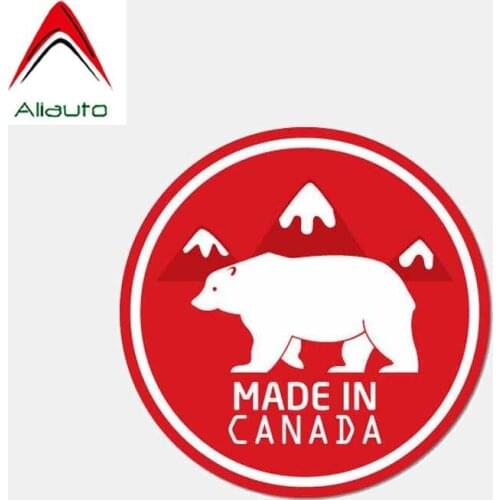 Aliauto Decoration Car Sticker Made In Canada Animal Bear Waterproof Cover Scratches Decal PVC for Helmet Motorcycle,11cm*11cm