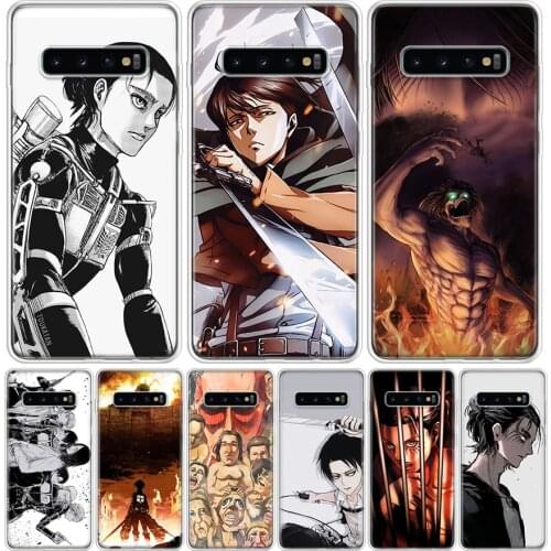 Anime Attack On Titan Eren Levi Phone Case For Samsung Galaxy A50 A70 A30S A51 A71 A10 A20E A40 A01 A21 A41 A20S A6 A7 A8 A9 Plu