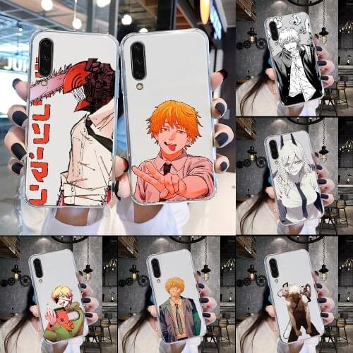 Anime Chainsaw Man Phone Case For Samsung Galaxy A 3 5 7 8 10 20 21 30 40 50 51 70 71 E S 2016 2018 4G transparent soft hoesjes