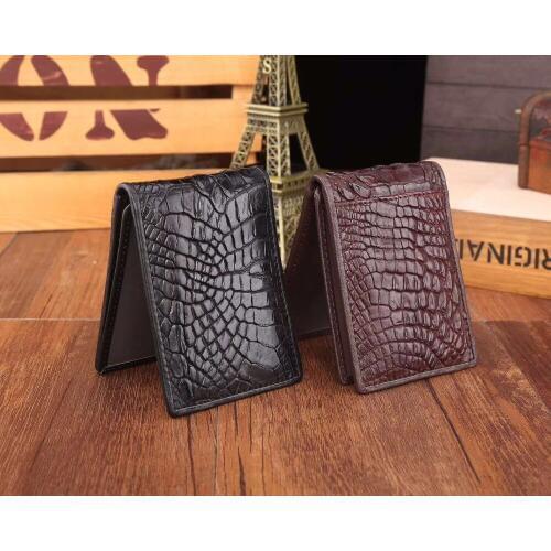 100% Genuine/Real crocodile skin leather bank card holder drive license case and wallet free shipment