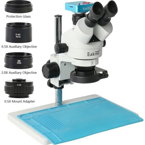 38MP 2K USB HDMI Digital Video Camera 3.5X-90X Simul-Focal Trinocular Stereo Microscope For Phone Soldering PCB Repair Tool