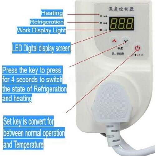 Digital Fridge Freezer Thermostat Aquarium Temperature Controller Socket 240V