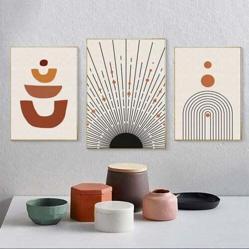 Home Decor Canvas Paintings Cartoon Pictures Black Line Wall Art Printed Modular Ball Cute Poster No Frame Artwork Living Room