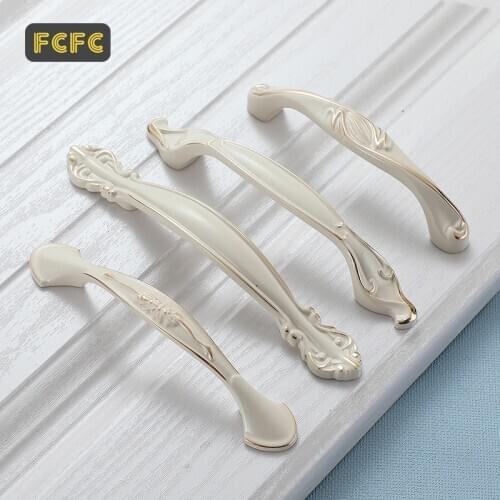 FCFC Cabinet Door Handles And Knobs kitchen Hardware Accessories Cupboard Pulls thickened Base White Handle Furniture Drawer