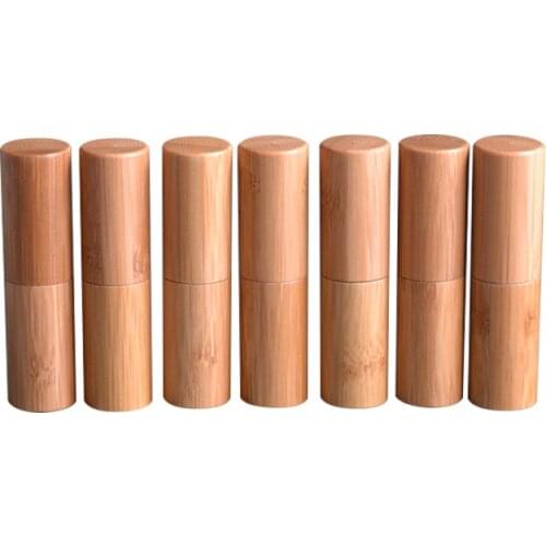 ECO-friendly lipstick tube bulk wholesale 3ml 5ml bamboo lipstick tube container empty lipstick tube with packing boxes