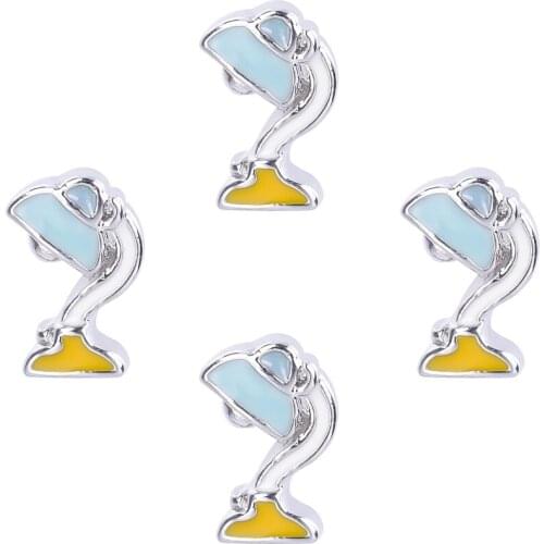 F204 Free Shipping Enamel Table Lamp Floating Locket Charms For Glass Living Locket 20pcs/lot