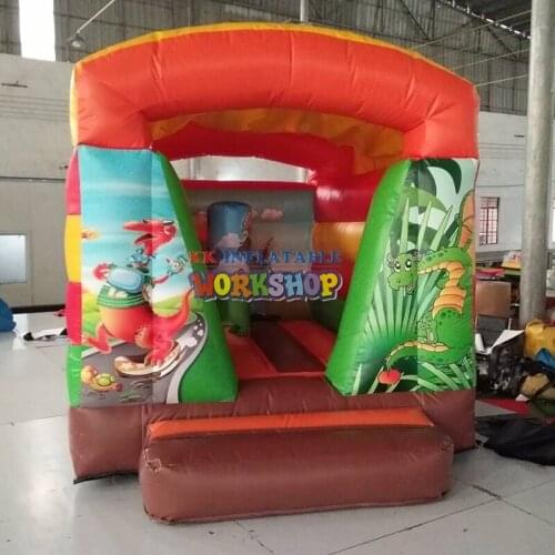 Factory Mini Jungle Printing Theme Leisure Inflatable Mini Bounce House Playground Commercial Party Roof Bouncer
