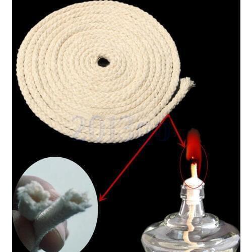 3M Long Cotton Wick Burner For 6 To 8 mm diameteOil Kerosene Alcohol Lamp Torch Wine Bottle HG3714