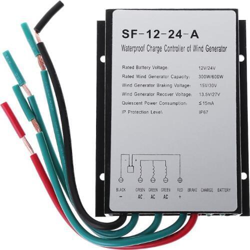 600W 12V/24V Waterproof Wind Turbine Generator Charge Controller Wind Controller
