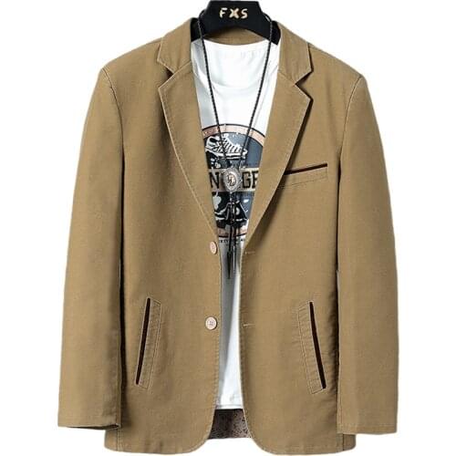Suit men jacket autumn new casual Korean style slim small suit single jacket mens clothing fashion Coats Long Sleeve
