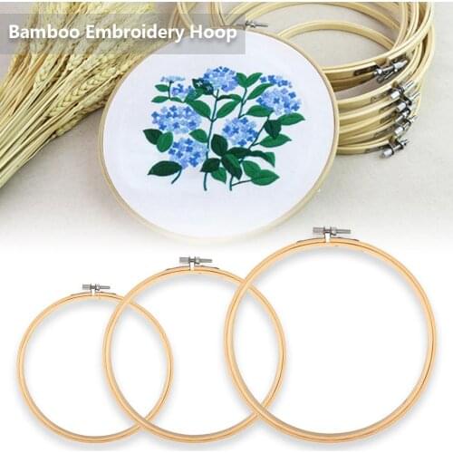 5/6/8Inch Embroidery Cross Stitch Bamboo Hoop Frame Ring Wooden Hoop Round Needlecraft Sewing Tools