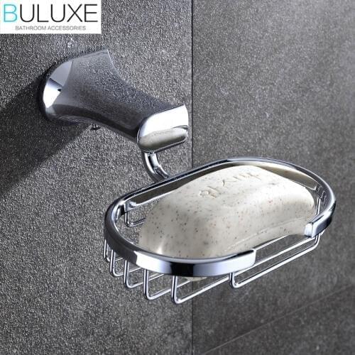 BULUXE Brass Bathroom Accessories Wall Mounted Soap Dish Holder Bath Acessorios de banheiro Soap Box HP7715