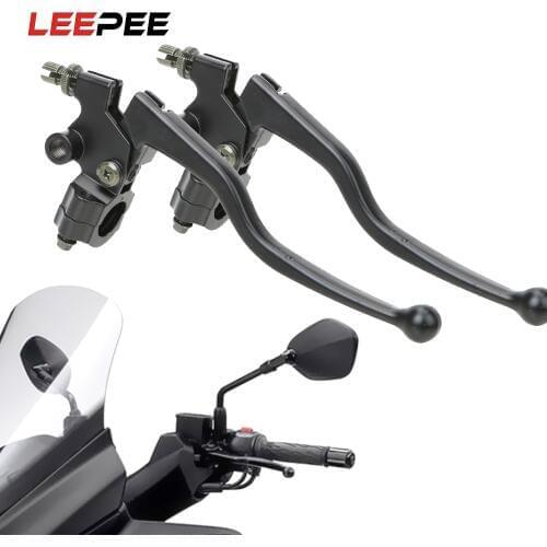 LEEPEE 1 Pair Motorcycle Brake Clutch Levers Handlebar Clutch Lever Front Left and Right Cable Front Brake Aluminum Alloy 22mm