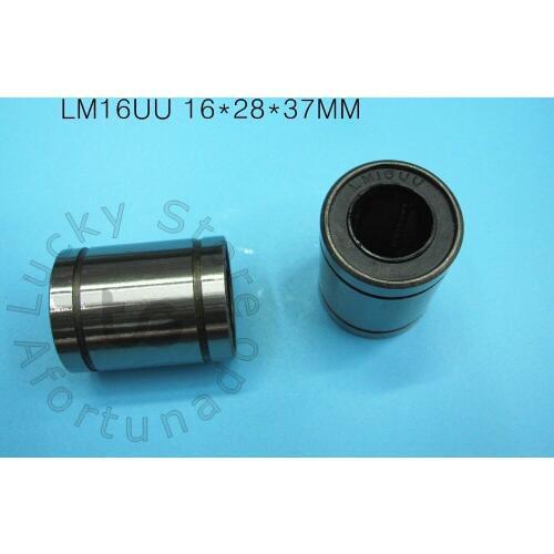 LM16UU bearing 16*28*37mm Free Shipping LM16UU 16mm Linear Ball Bearing Bushing 16*28*37mm for 3d printer parts