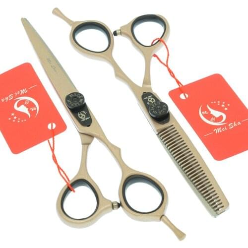 Meisha 5.5/6 inch Professional Hair Cutting Scissors Set Thinning Shears Japanese Steel Barber Salon Hairdressing Razor A0083A