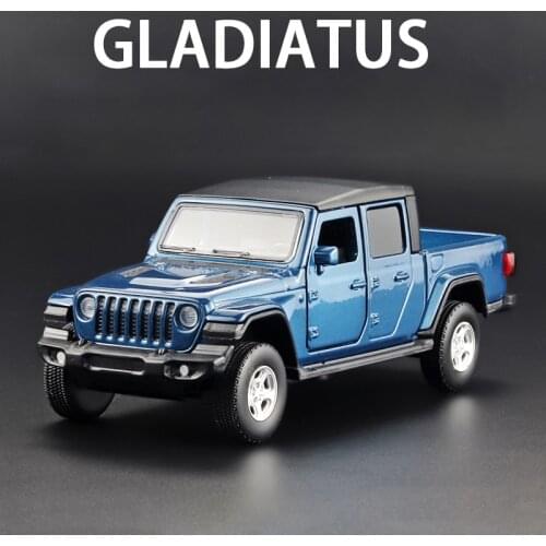 1:36 Jeeps Wrangler Gladiator Pickup Alloy Car Model Diecasts Metal Vehicles Car Toy Model High Simulation Collection Kids Gift