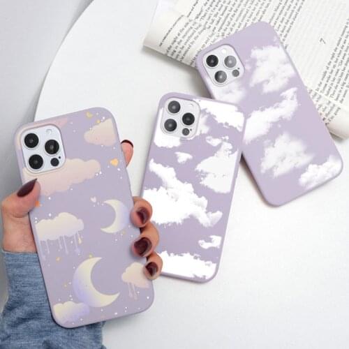 Fashion Colored Clouds Print Phone Case For iPhone 12 11 Pro MAX Mini XS XR 6 s 6s 7 8 Plus 5 5S SE 2020 Silicone TPU Back Cover