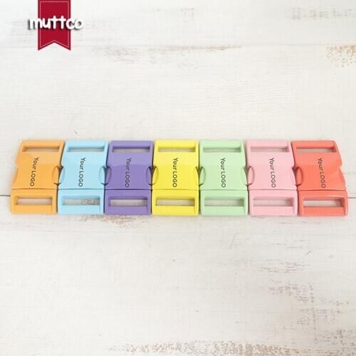 We provide laser engraving service customize LOGO for garment bag dog accessories 25mm webbing DIY accessory buckle 7 colours