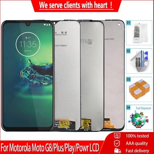 New For Motorola MOTO G8 Plus/G8 Play LCD Display Touch Screen 100% Tested Assembly Replacement For Moto G8 Power Lite LCD