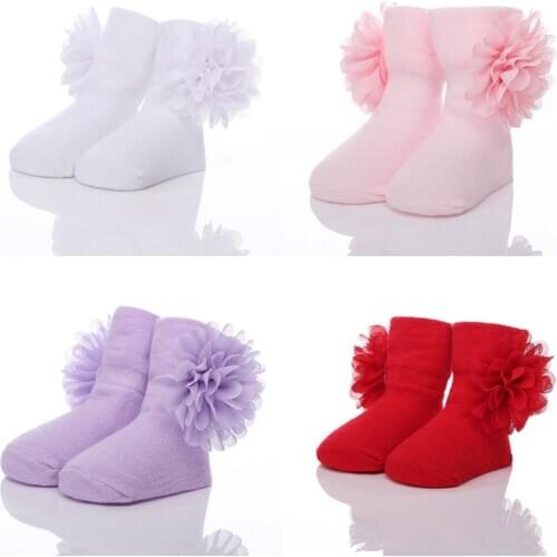 New newborn socks flower for 0-12 months baby girl foot socks