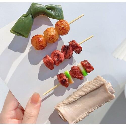 New Simulation Food Hairpins Stewed Pork Ribs Hairpins Funny Exaggerated Food Hair Clips Lady Unique Design Childs Hair Jewelry