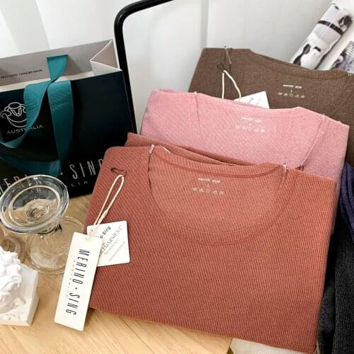 New order Australian Merino wool mulberry silk super elastic slim fit comfortable traceless warm autumn womens home wear