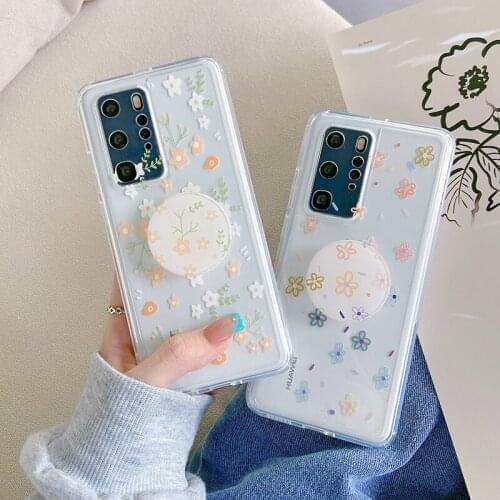 Dried flower transparent protective cover Samsung A81 A91 A71 A72 A52 mobile phone holder Samsung A50S A30S A20 A70 A71 Case