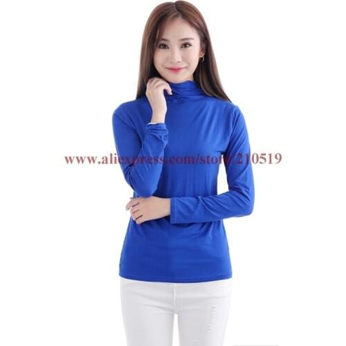 5pcs/bag 12colors can choose colors Long sleeved Turtleneck muslim underShirt Muslim subcoating modal