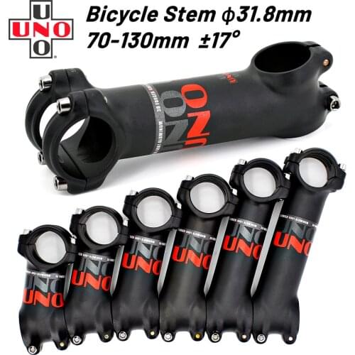 UNO MTB Bike Stem 17 Degree 31.8mm Ultralight Road Bicycle Stem 70 80 90 100 110 120 130mm Bicycle Accessories Bike Parts